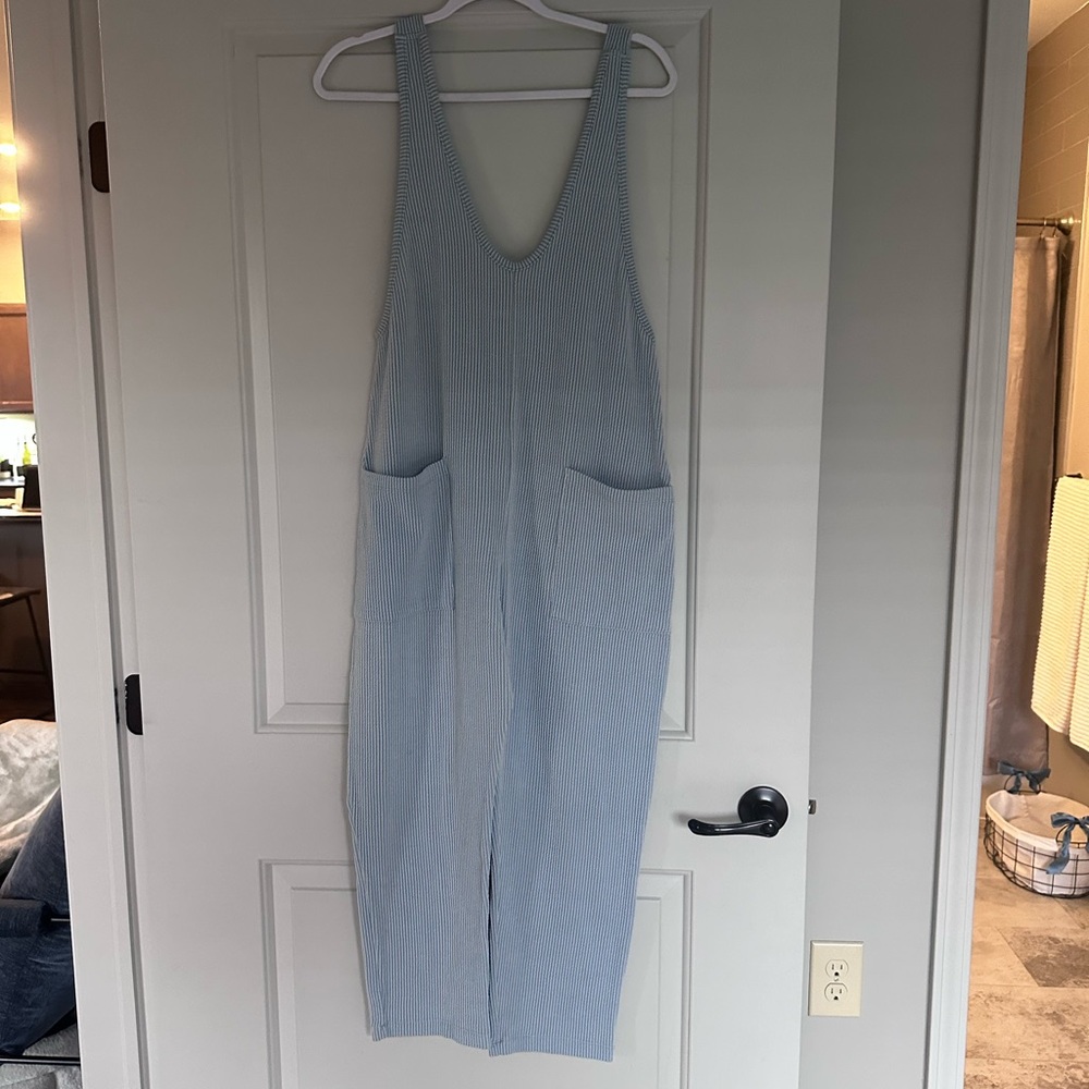 Sleeveless Light Blue Jumpsuit